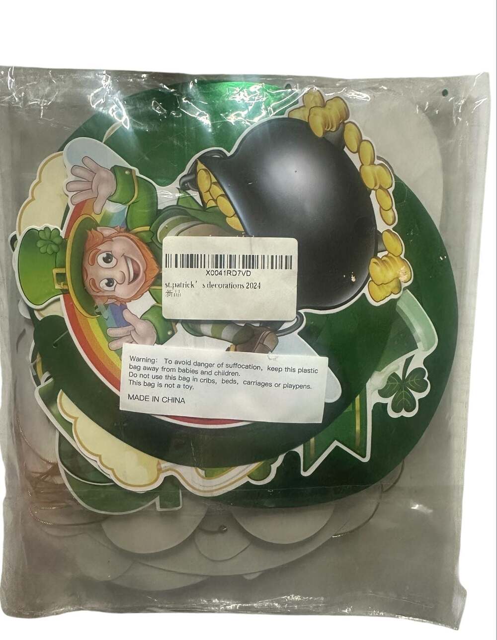 St. Patrick's Day Decorations 2024 Leprechaun Pot of Gold Hanging Ornaments Part